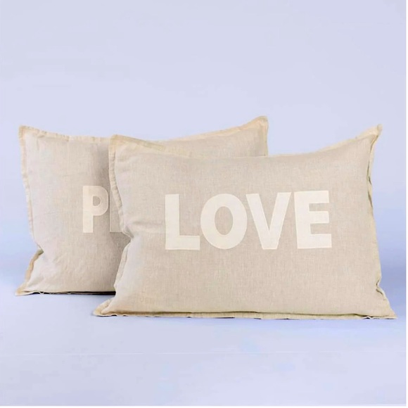 POM POM AT HOME: LOVE AND PEACE SHAMS - Picture 2 of 2